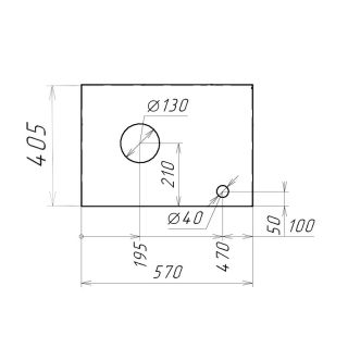 Столешница МДФ Grossman "ФЛАЙ-60 cм" белая
